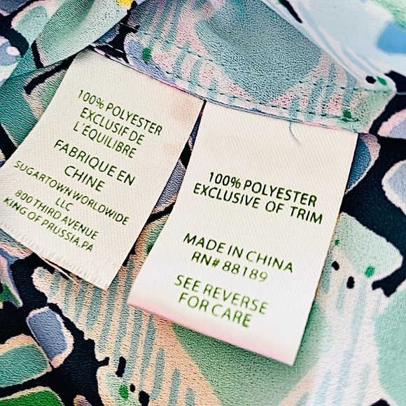 LILLY PULITZER Marilina High Tide Navy Scuba Doo Engineered Tunic (M) *NWT!👗🔖* - Picture 16 of 16